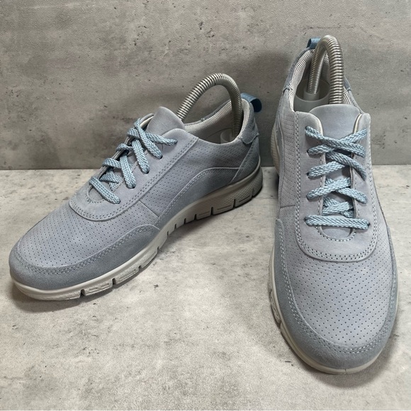 hotter Shoes - NEW Hotter Gravity II Trainers Shoes Cushioned‎ Leather Blue Womens UK 4.5 US